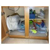 GROUP OF MISC PLASTIC STORAGE CONTAINERS