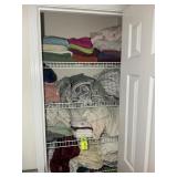 CONTENTS OF LINEN CLOSET, TOWELS, SHEETS, ETC