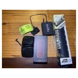 GROUP OF PORTABLE SPEAKERS AND DESK MAT
