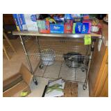 METRO RACK WITH STAINLESS STEEL TOP, ROLLING, 34 I