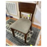 PAIR OF UPHOLSTERED SEAT DINING CHAIRS