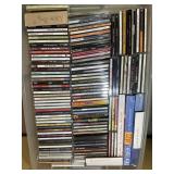 THREE TOTES OF MISC CDS, VARIOUS TITLES AND AUTHOR