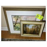 PAIR OF FRAMED AND MATTED PRINTS, LANDSCAPE THEMED