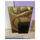 WOODEN WALL ART, 14 IN X 20 IN AND 24 IN X 36 IN