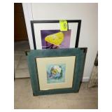 GROUP OF BUTTERFLY THEMED WALL ART, 21 IN X 22 IN