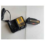 DEWALT 20V BATTERY AND CHARGER