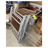 GROUP OF VINTAGE METAL AND WOOD FOLDING CHAIRS AND