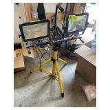 DOUBLE LED WORK LIGHT ON TRIPOD WITH CLIP ON LIGHT