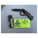 BLACK HAWK FOLDING POCKET KNIFE WITH BRASS HANDLE