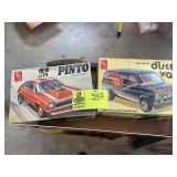 GROUP OF VINTAGE MODEL CAR KITS, VAN IS UNASSEMBLE