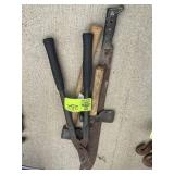 GROUP INCLUDING HATCHETS, LOPPERS, MACHETE