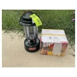 COLEMAN BATTERY POWERED LANTERN AND DURAFLAME FIRE