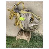 GROUP OF ROPES AND STRAPS