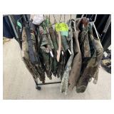 GROUP OF MISC MILITARY FATIGUES/CAMMO, SHIRTS M AN