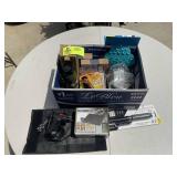 GROUP OF MISC ITEMS, WATER BOTTLES, ATV WIINCH MOU