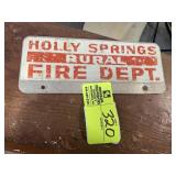 HOLLY SPRINGS RURAL FIRE DEPARTMENT LICENSE PLATE,
