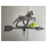 METAL HORSE WEATHERVANE, APPROX 21 IN LONG