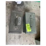 PAIR OF METAL AMMO CANS