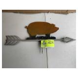 METAL PIG WEATHERVANE, APPROX 21 IN LONG