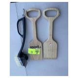 GROUP OF NEXGRILL WOODEN GRILL SCRAPER AND STEAMER