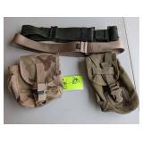 GROUP INCLUDING, US MILITARY EQUIPMENT BELT AND PO