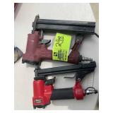 PAIR OF AIR NAILERS, BRAD NAILER AND PT50 STAPLER