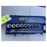 NAPA CARLYLE 3/4 IN DRIVE SOCKET SET, SLIDING T BA