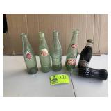 GROUP OF ROYAL CROWN, COKE, DR PEPPER GLASS BOTTLE