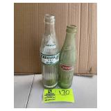 GROUP OF GLASS BOTTLES, CHEERWINE AND CARAVAN DRY