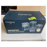 CARAWAY 14 PC GLASS AIR TIGHT CONTAINER SET, OPEN