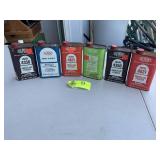 GROUP OF DUPONT METAL GUN POWDER TINS
