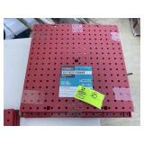 GROUP OF 4 EVERBILT RED PLASTIC PEG BOARD, 16 IN S