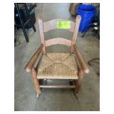 SMALL KIDS WOODEN ROCKING CHAIR, 12 IN SEAT HEIGHT