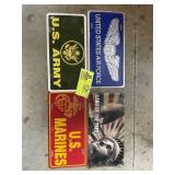 GROUP OF MILITARY RELATED LICENSE PLATES