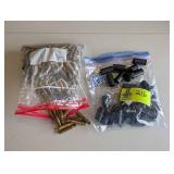 GROUP INCLUDING PLASTIC GUN BARREL CAPS, BAG OF MI