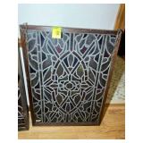 STAINED GLASS WINDOW PANE WITH WOOD FRAME, 28 IN X