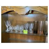 GROUP OF MISC STEMMED GLASSWARE AND VASES