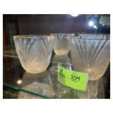 PAIR OF VINTAGE GLASS ICE BUCKETS, 6 IN DIAMETER X