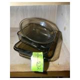 GROUP OF ANCHOR HOCKING BAKING DISHES