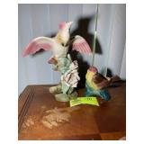 GROUP OF CERAMIC STYLE FIGURINES, BIRD THEMED, 5 I
