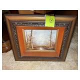 FRAMED OIL ON CANVAS, AUTUMN LANDSCAPE, SIGNED J,