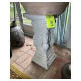 PAIR OF CONCRETE DECORATIVE PLANT STANDS, APPROX 2
