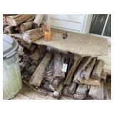 PEDAL SEWING MACHINE BASE WITH STONE TYPE TOP