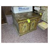2 DOOR SIDE TABLE, 28 IN SQ X 21 IN TALL, NO CONTE