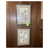 PAIR OF FLORAL THEMED FRAMED PRINTS, 15 IN X 20 IN