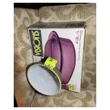 VISIONS BY CORNING CRANBERRY COVERED OVAL ROASTER