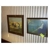 PAIR OF FRAMED PRINTS, JESUS 22.5 IN X 18.5 IN AND