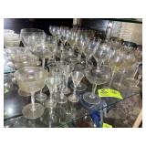 LARGE GROUP OF ASSORTED STEMMED GLASSWARE