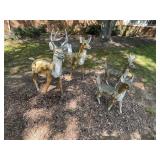 GROUP OF FOUR CONCRETE DEER 29 INCHES TALL AND 51