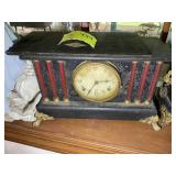 WOOD CASED MANTEL CLOCK, BY WILLIAM L GILBERT CLOC